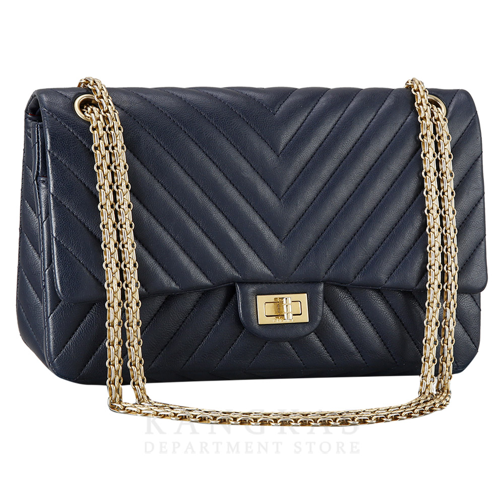 CHANEL(USED)샤넬 쉐브론 빈티지 2.55 플랩 미듐 숄더백