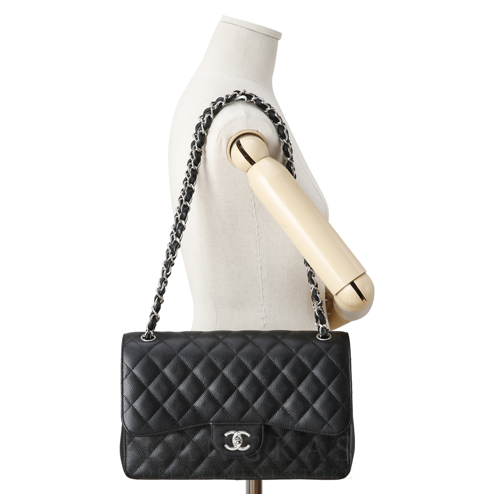 CHANEL(USED)샤넬 A58600 캐비어 클래식 라지 플랩백