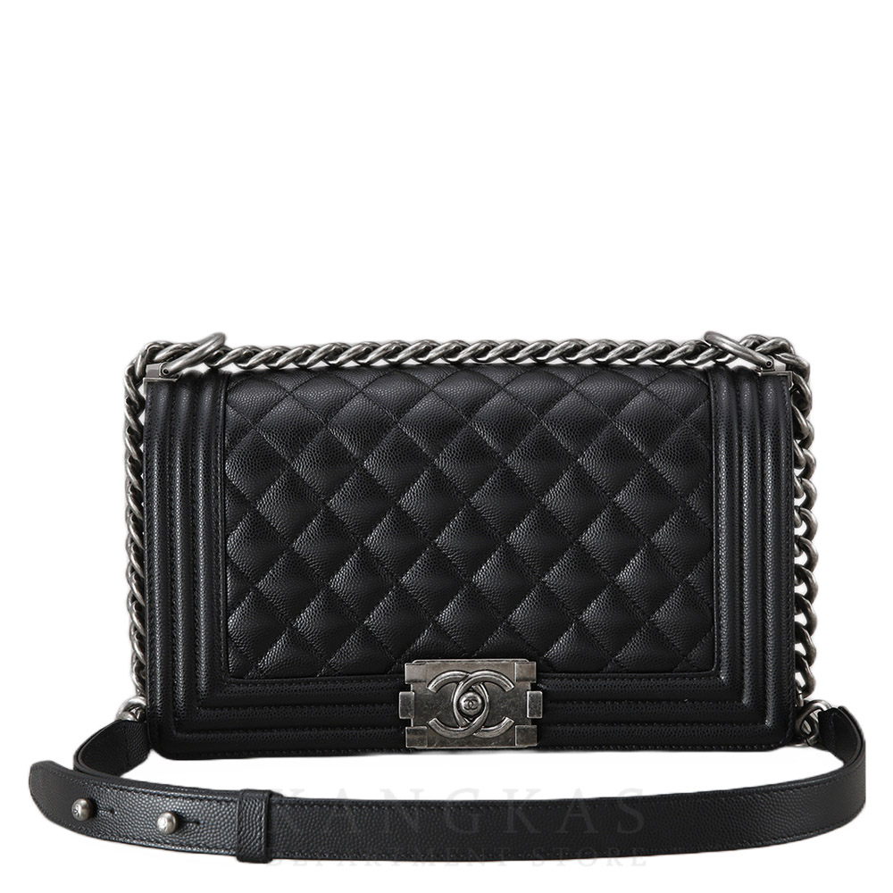 CHANEL(USED)샤넬 캐비어 보이샤넬 미듐