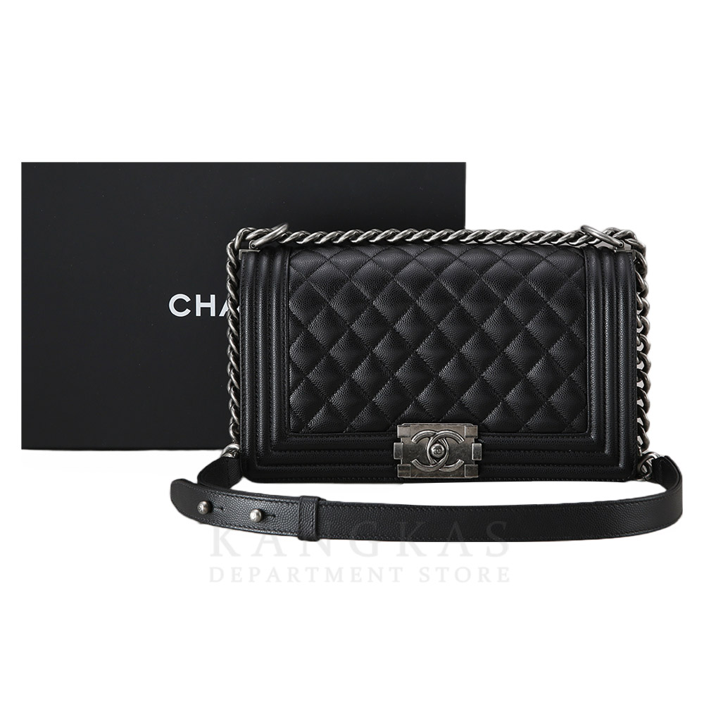 CHANEL(USED)샤넬 캐비어 보이샤넬 미듐