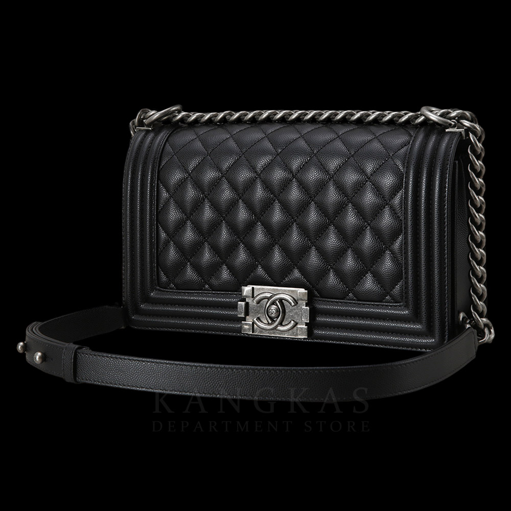 CHANEL(USED)샤넬 캐비어 보이샤넬 미듐