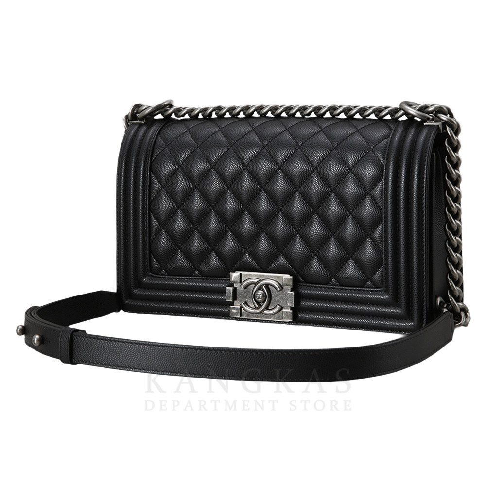CHANEL(USED)샤넬 캐비어 보이샤넬 미듐