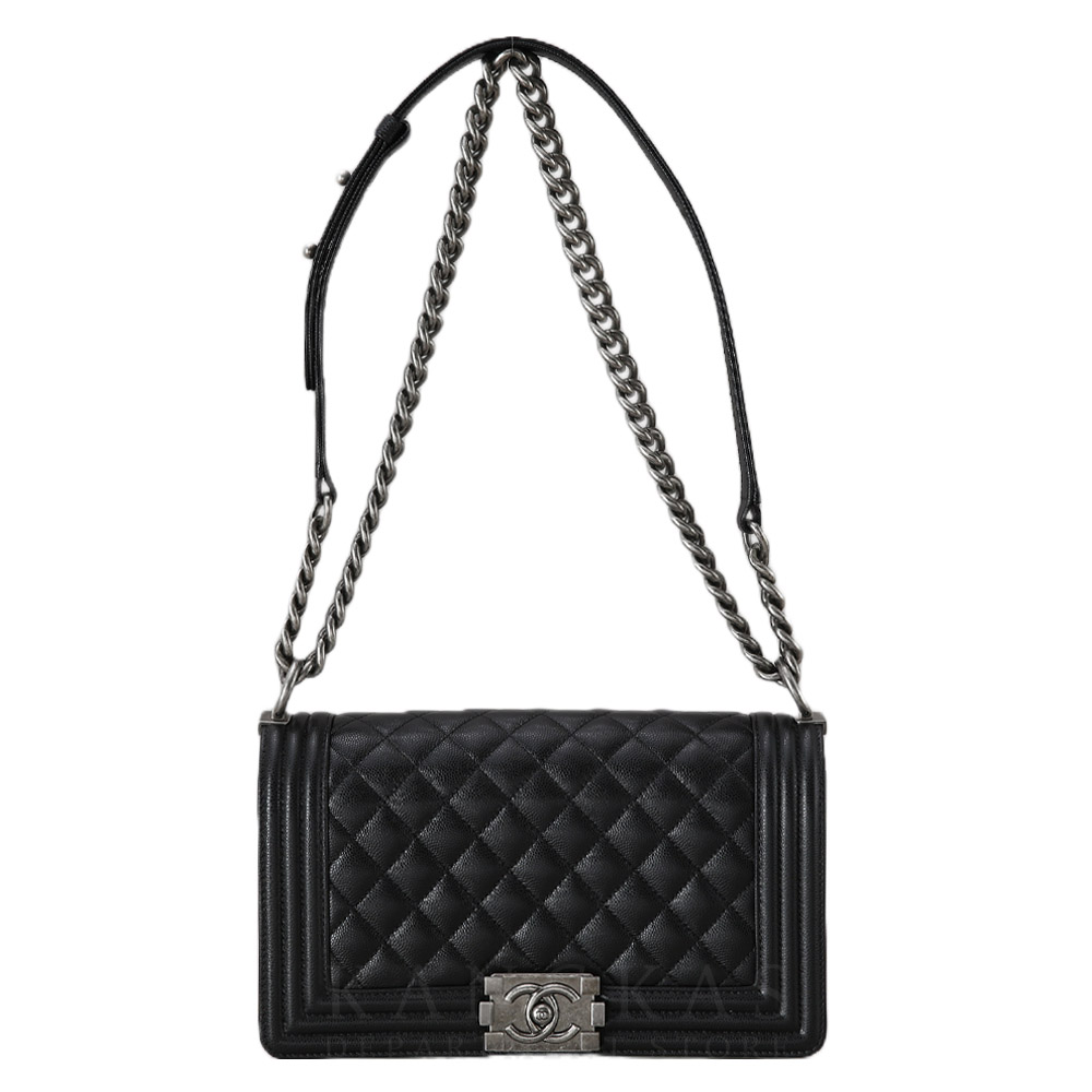 CHANEL(USED)샤넬 캐비어 보이샤넬 미듐