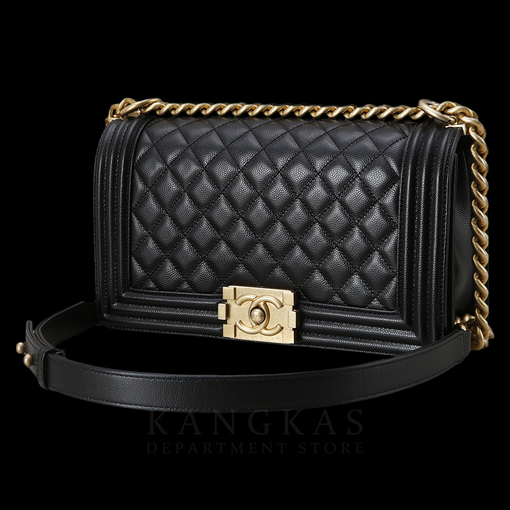 CHANEL(USED)샤넬 캐비어 보이샤넬 미듐