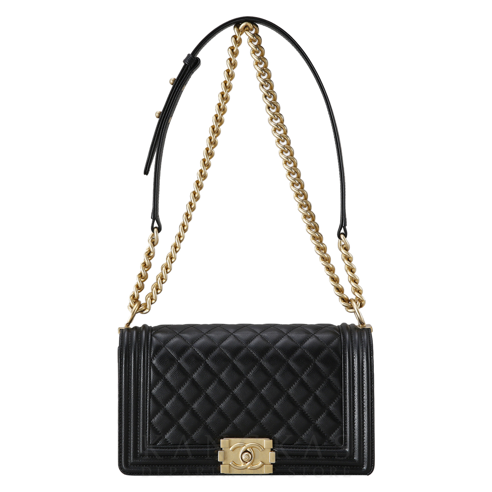 CHANEL(USED)샤넬 캐비어 보이샤넬 미듐