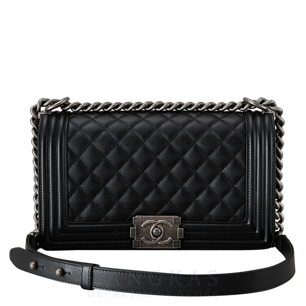 CHANEL(USED)샤넬 캐비어 보이샤넬 미듐