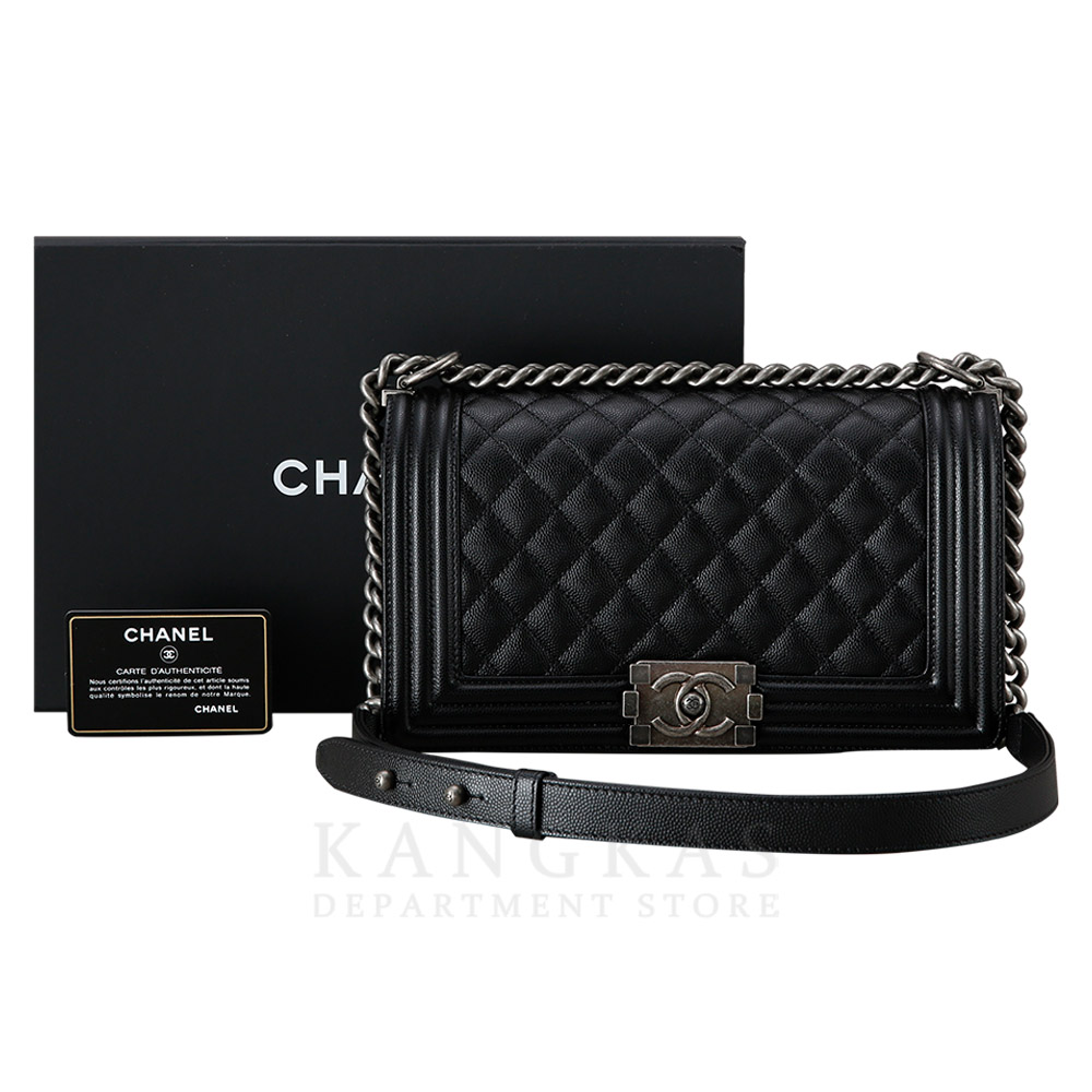 CHANEL(USED)샤넬 캐비어 보이샤넬 미듐