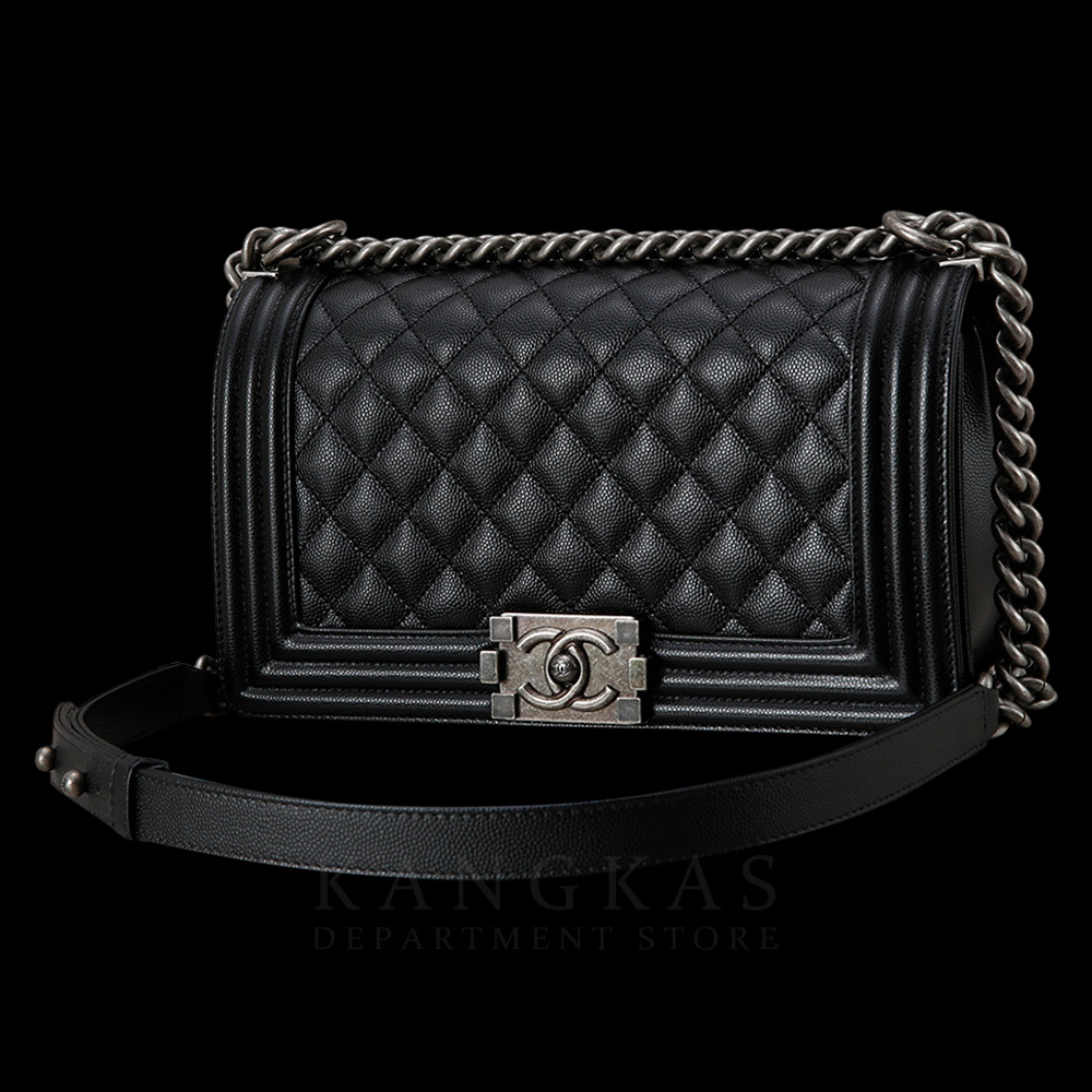 CHANEL(USED)샤넬 캐비어 보이샤넬 미듐