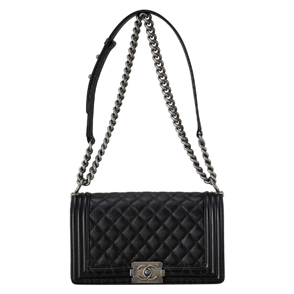 CHANEL(USED)샤넬 캐비어 보이샤넬 미듐