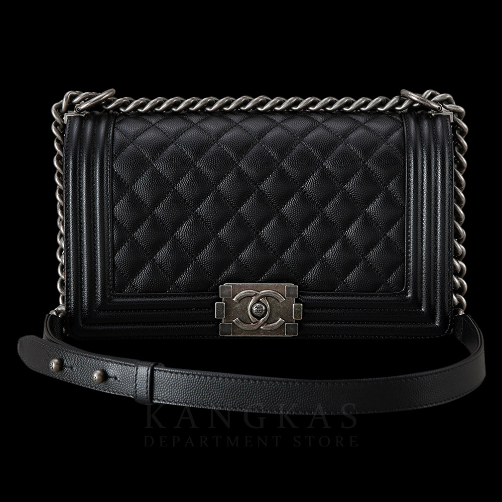 CHANEL(USED)샤넬 캐비어 보이샤넬 미듐