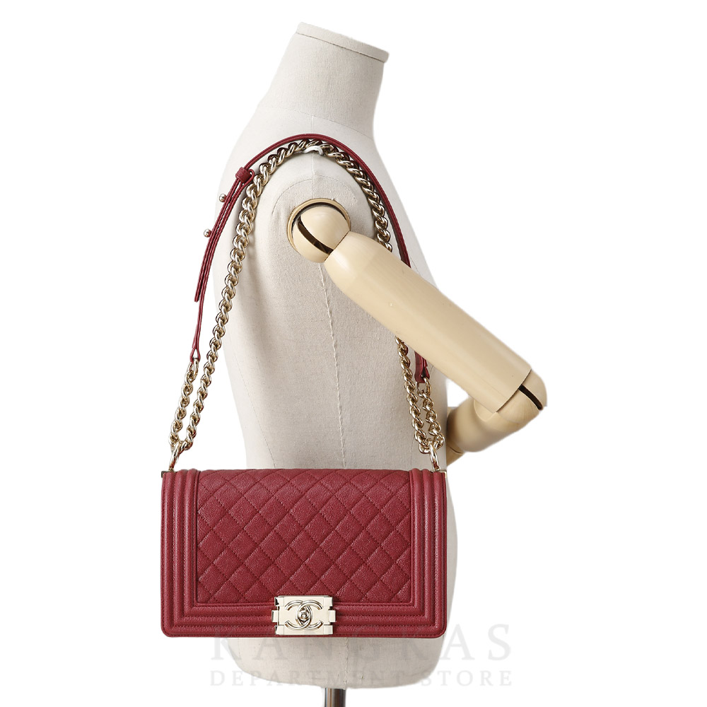 CHANEL(USED)샤넬 보이샤넬 캐비어 미듐