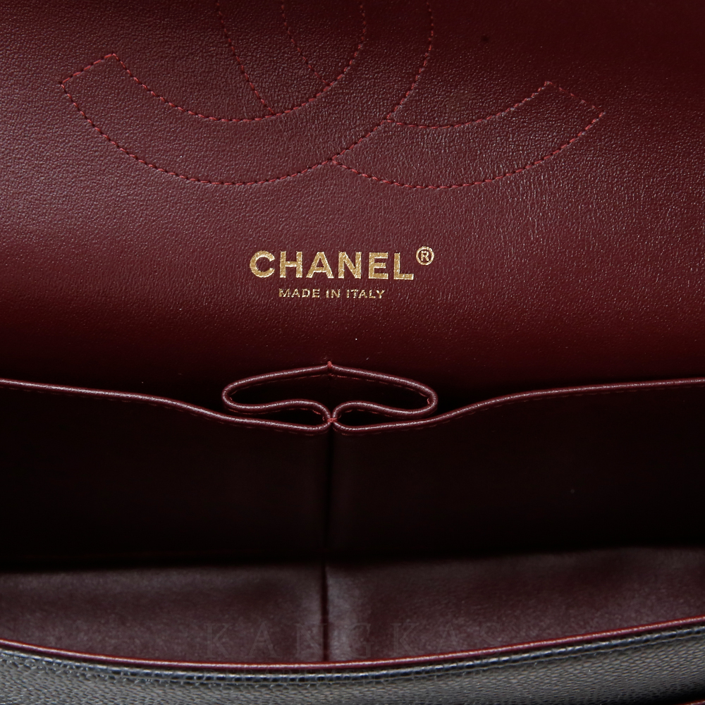 CHANEL(USED)샤넬 클래식 캐비어 점보 금장