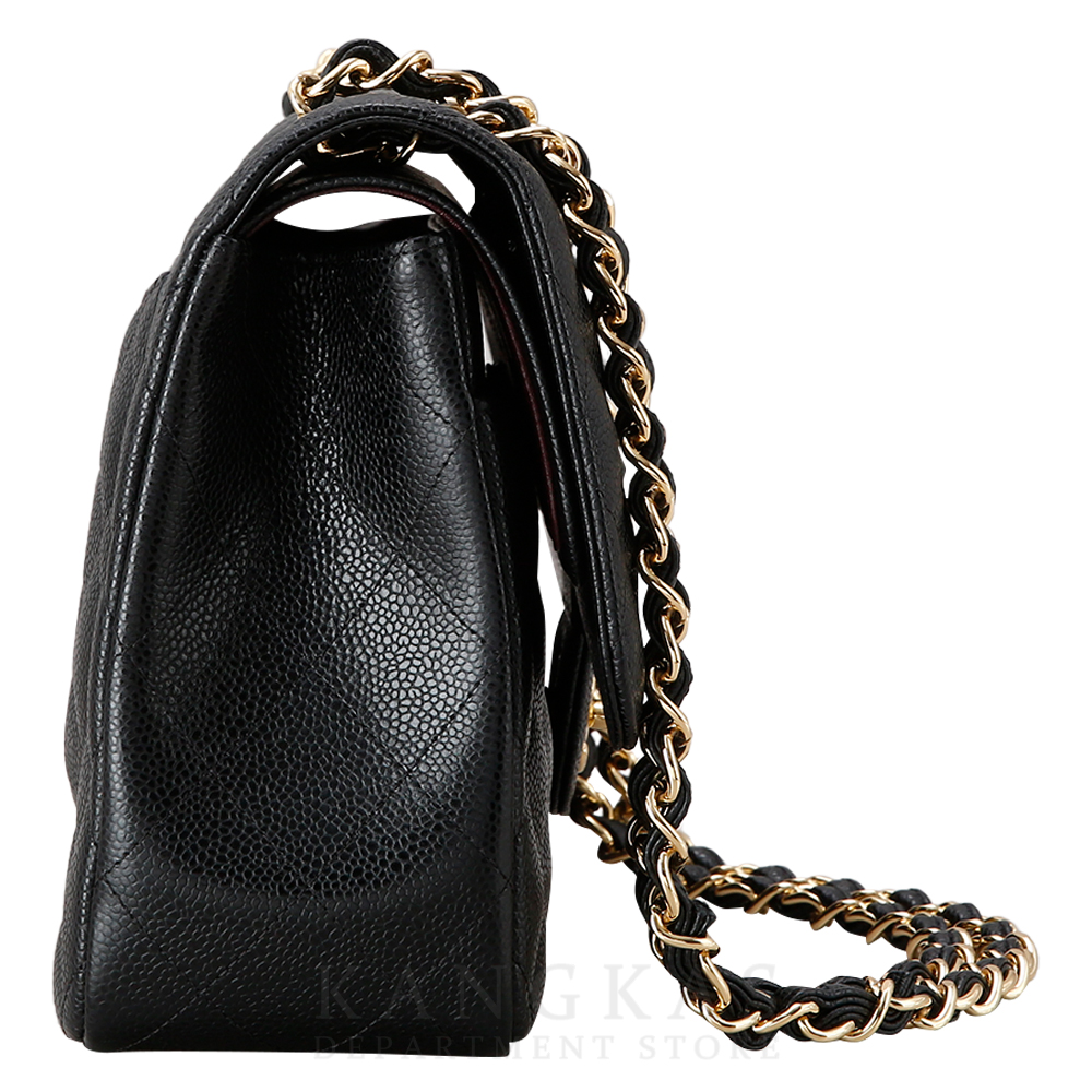 CHANEL(USED)샤넬 클래식 캐비어 점보 금장