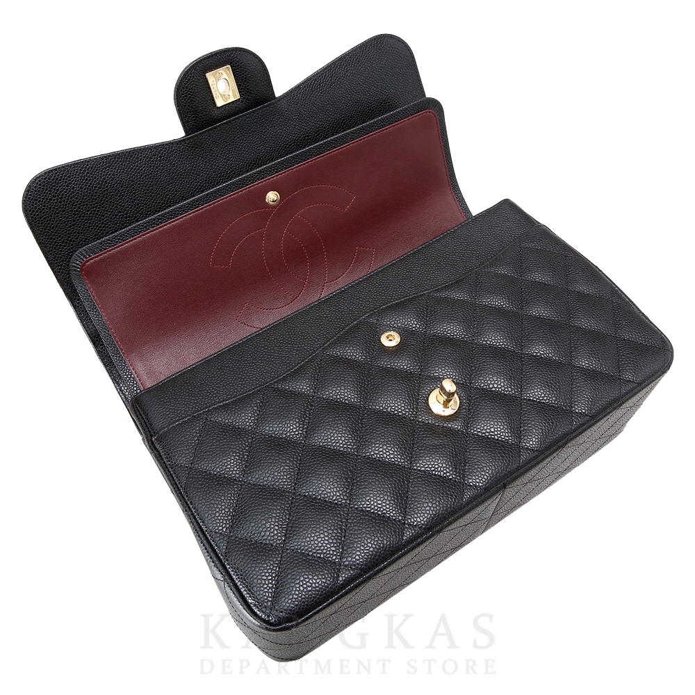 CHANEL(USED)샤넬 클래식 캐비어 점보 금장