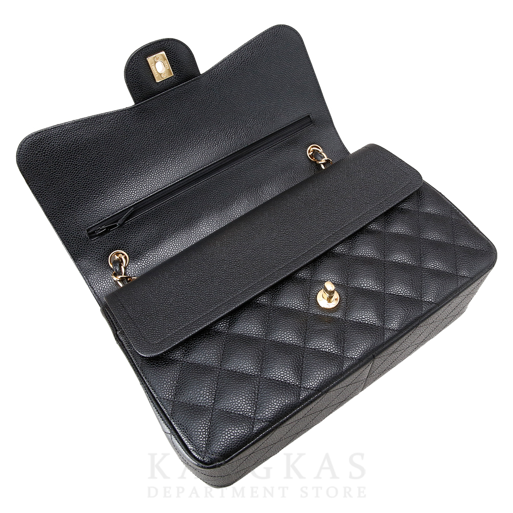 CHANEL(USED)샤넬 클래식 캐비어 점보 금장