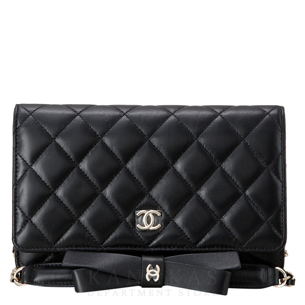 CHANEL(USED)샤넬 시즌 램스킨 리본 체인 스트랩 WOC