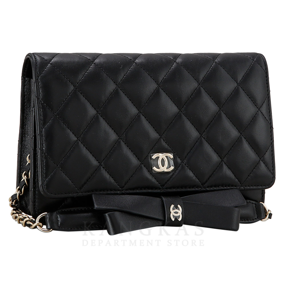 CHANEL(USED)샤넬 시즌 램스킨 리본 체인 스트랩 WOC