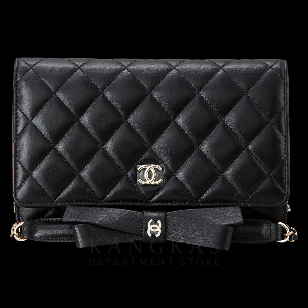 CHANEL(USED)샤넬 시즌 램스킨 리본 체인 스트랩 WOC