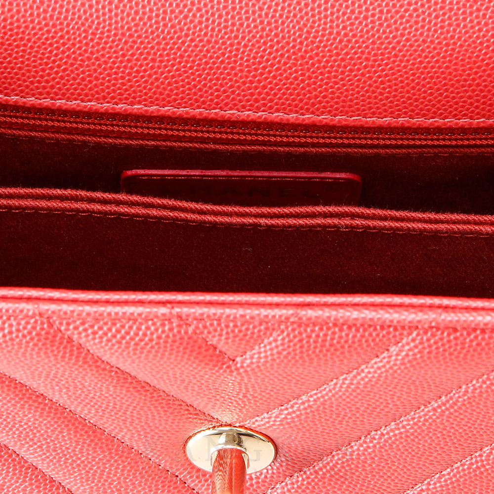 CHANEL(USED)샤넬 캐비어 쉐브론 코코핸들 스몰