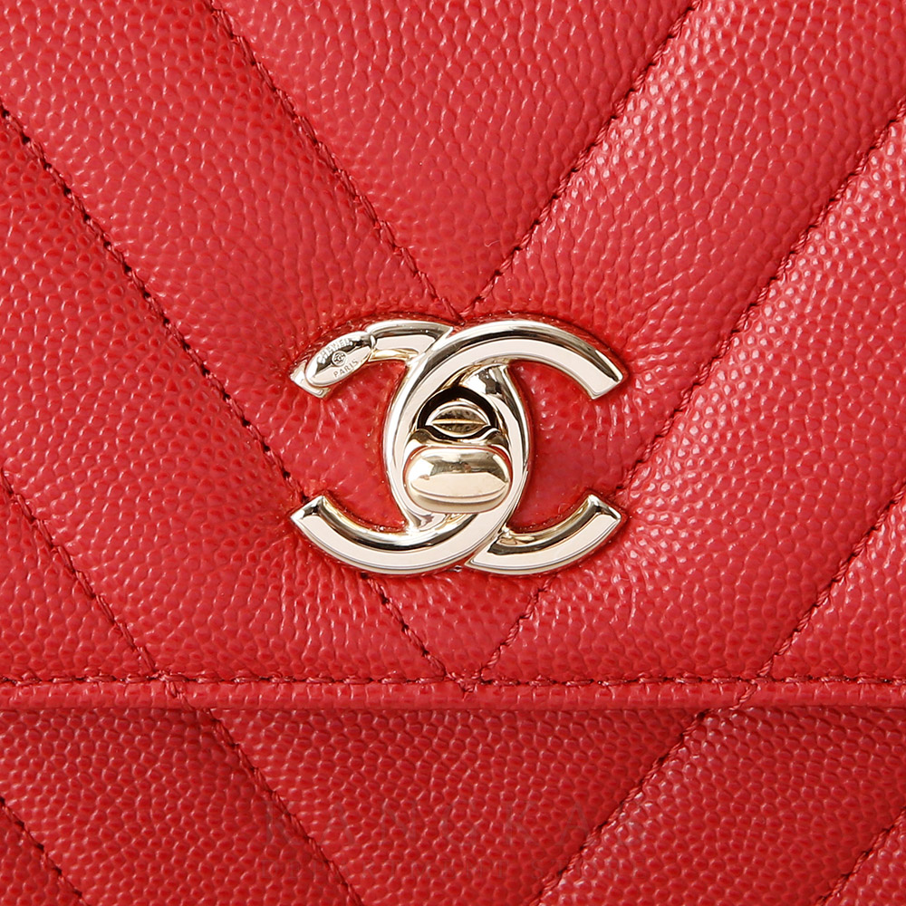 CHANEL(USED)샤넬 캐비어 쉐브론 코코핸들 스몰