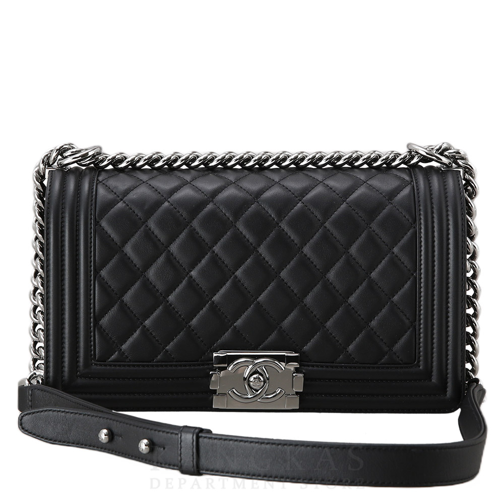 CHANEL(USED)샤넬 A67086 램스킨 보이샤넬 미듐 플랩백