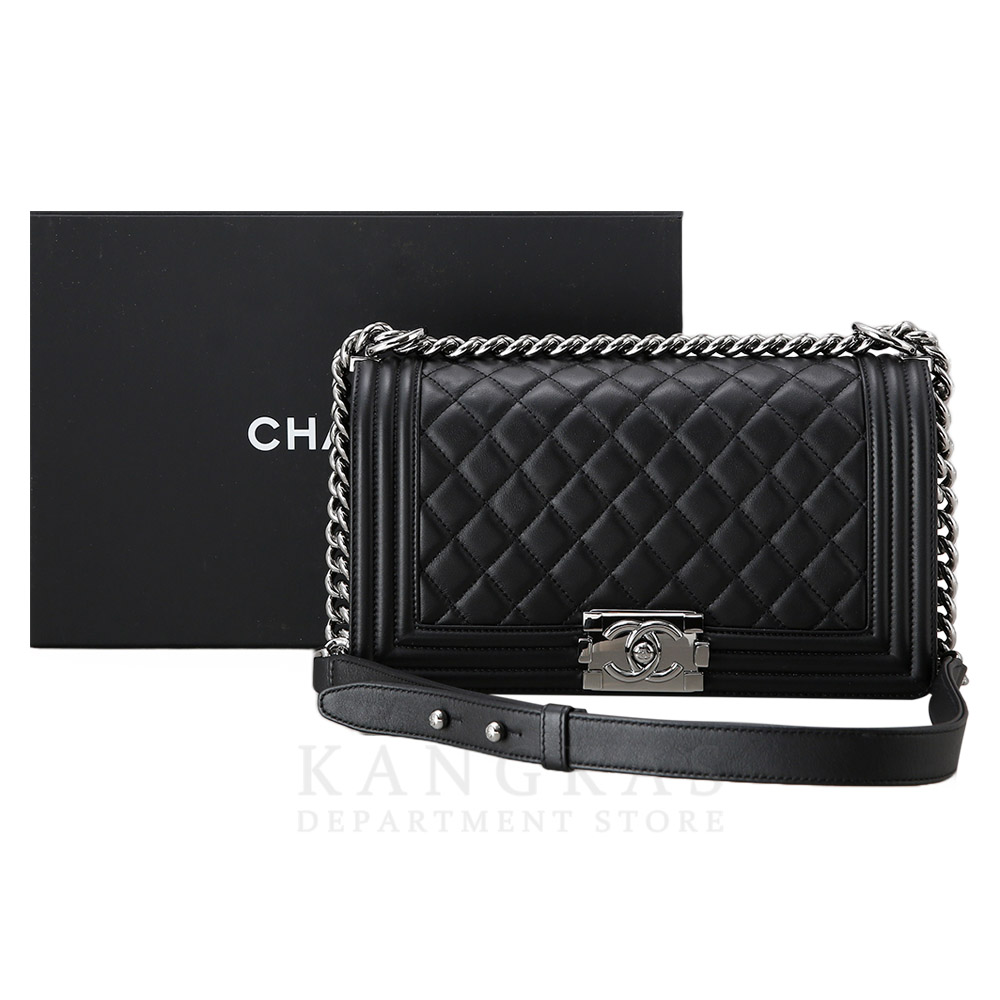 CHANEL(USED)샤넬 A67086 램스킨 보이샤넬 미듐 플랩백
