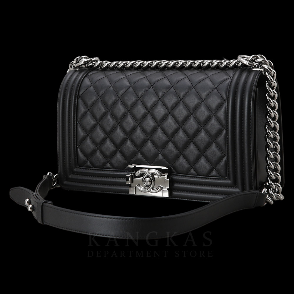 CHANEL(USED)샤넬 A67086 램스킨 보이샤넬 미듐 플랩백
