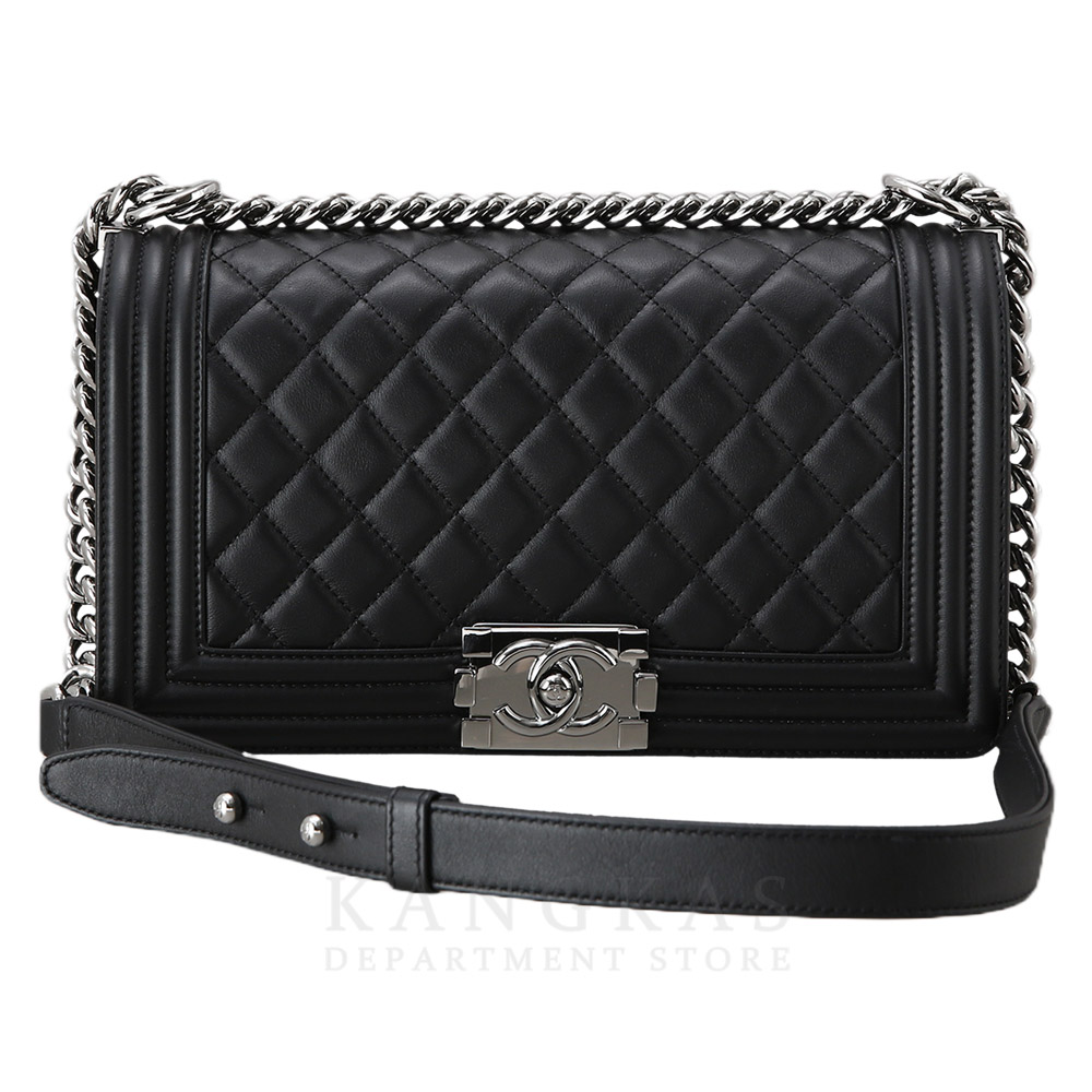 CHANEL(USED)샤넬 A67086 램스킨 보이샤넬 미듐 플랩백