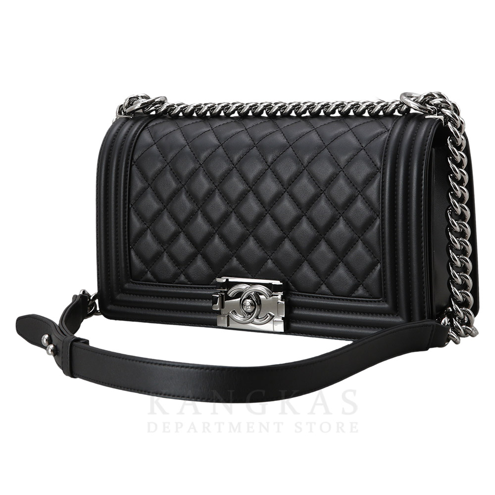 CHANEL(USED)샤넬 A67086 램스킨 보이샤넬 미듐 플랩백