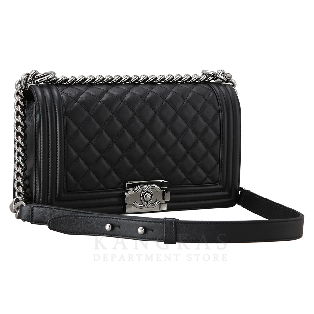 CHANEL(USED)샤넬 A67086 램스킨 보이샤넬 미듐 플랩백