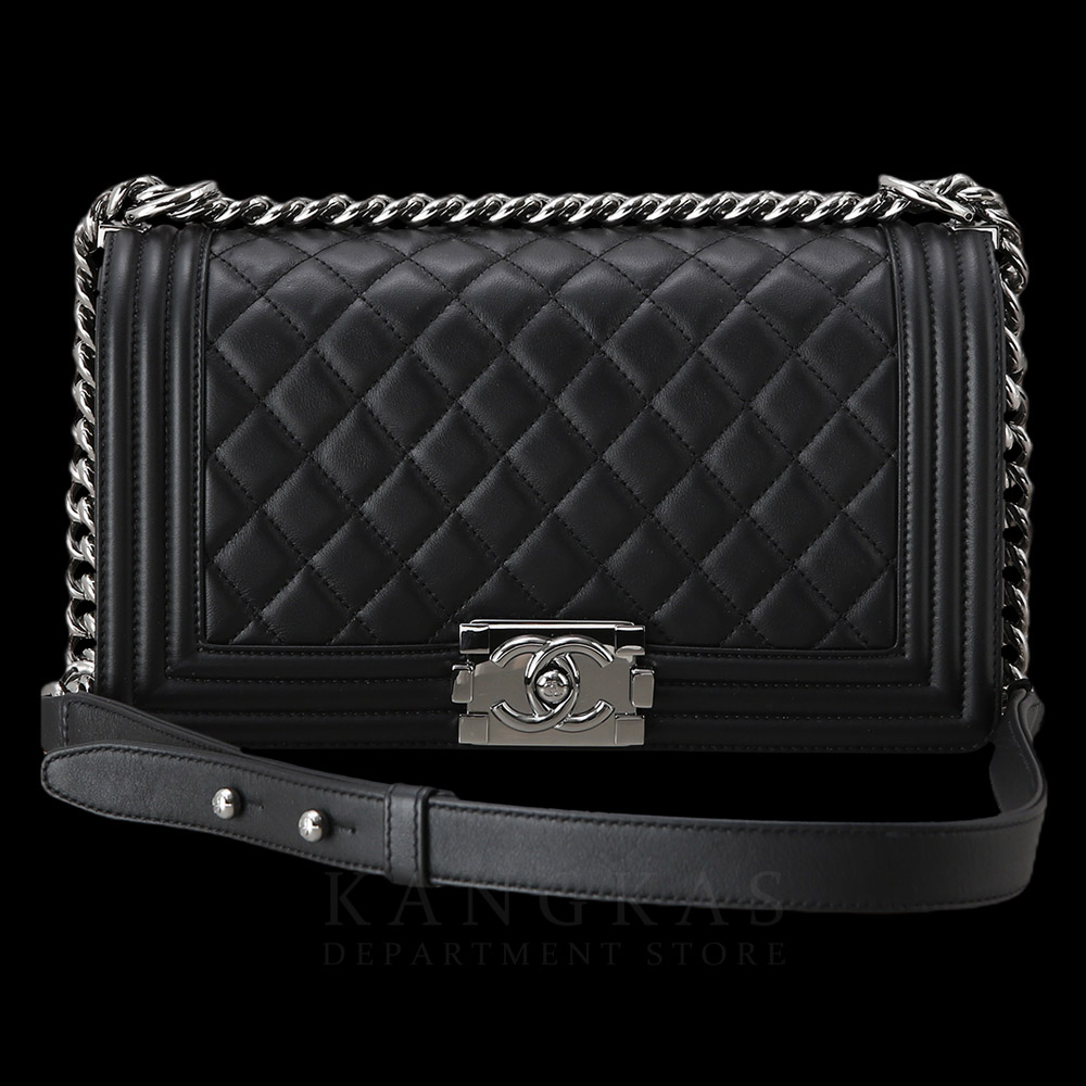 CHANEL(USED)샤넬 A67086 램스킨 보이샤넬 미듐 플랩백