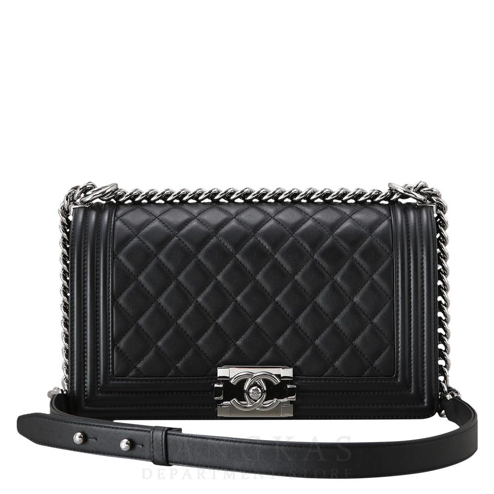 CHANEL(USED)샤넬 카프스킨 보이샤넬 미듐 플랩백