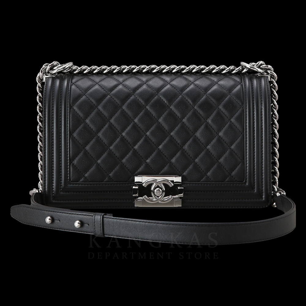 CHANEL(USED)샤넬 카프스킨 보이샤넬 미듐 플랩백