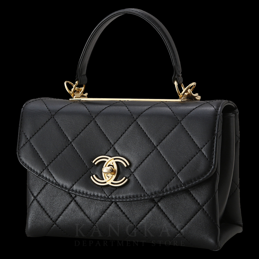 CHANEL(USED)샤넬 AS1174 메탈로고 탑핸들 플랩백