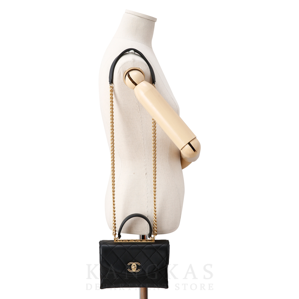CHANEL(USED)샤넬 AS1174 메탈로고 탑핸들 플랩백