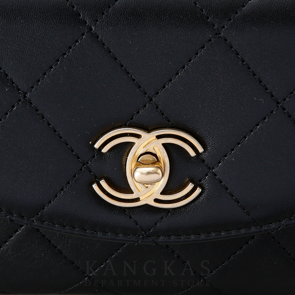 CHANEL(USED)샤넬 AS1174 메탈로고 탑핸들 플랩백