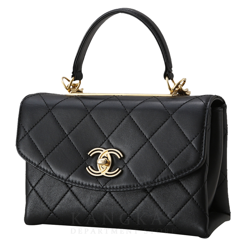 CHANEL(USED)샤넬 AS1174 메탈로고 탑핸들 플랩백