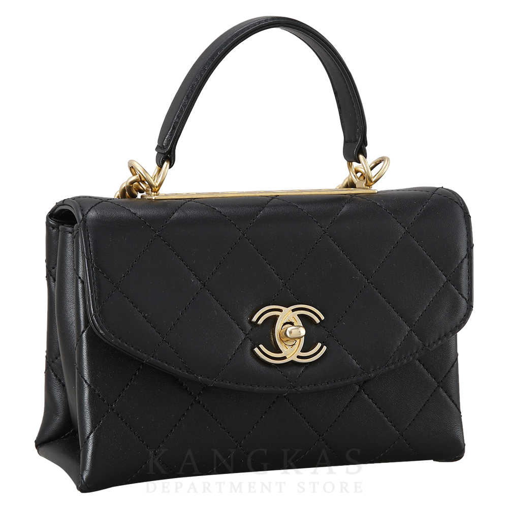 CHANEL(USED)샤넬 AS1174 메탈로고 탑핸들 플랩백