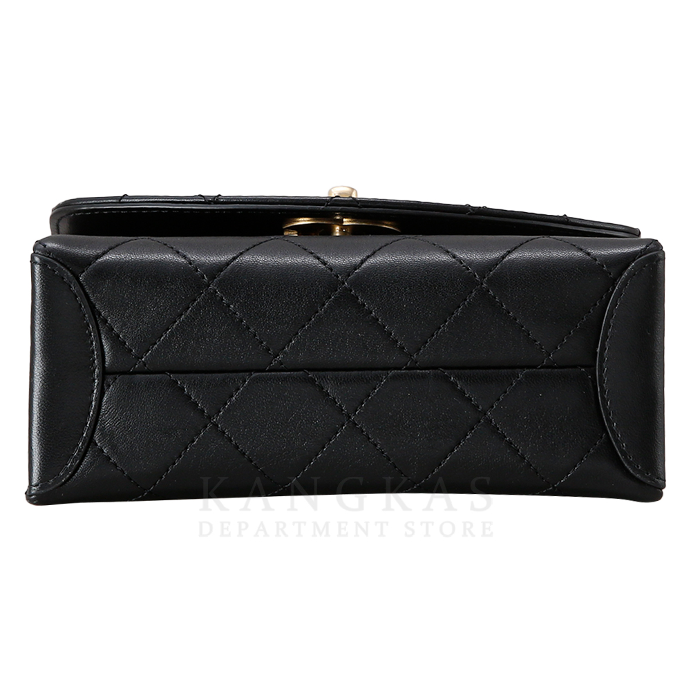 CHANEL(USED)샤넬 AS1174 메탈로고 탑핸들 플랩백