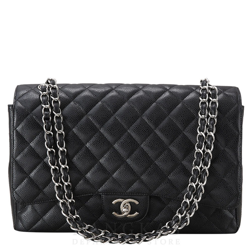 CHANEL(USED)샤넬 클래식 캐비어 맥시 블랙