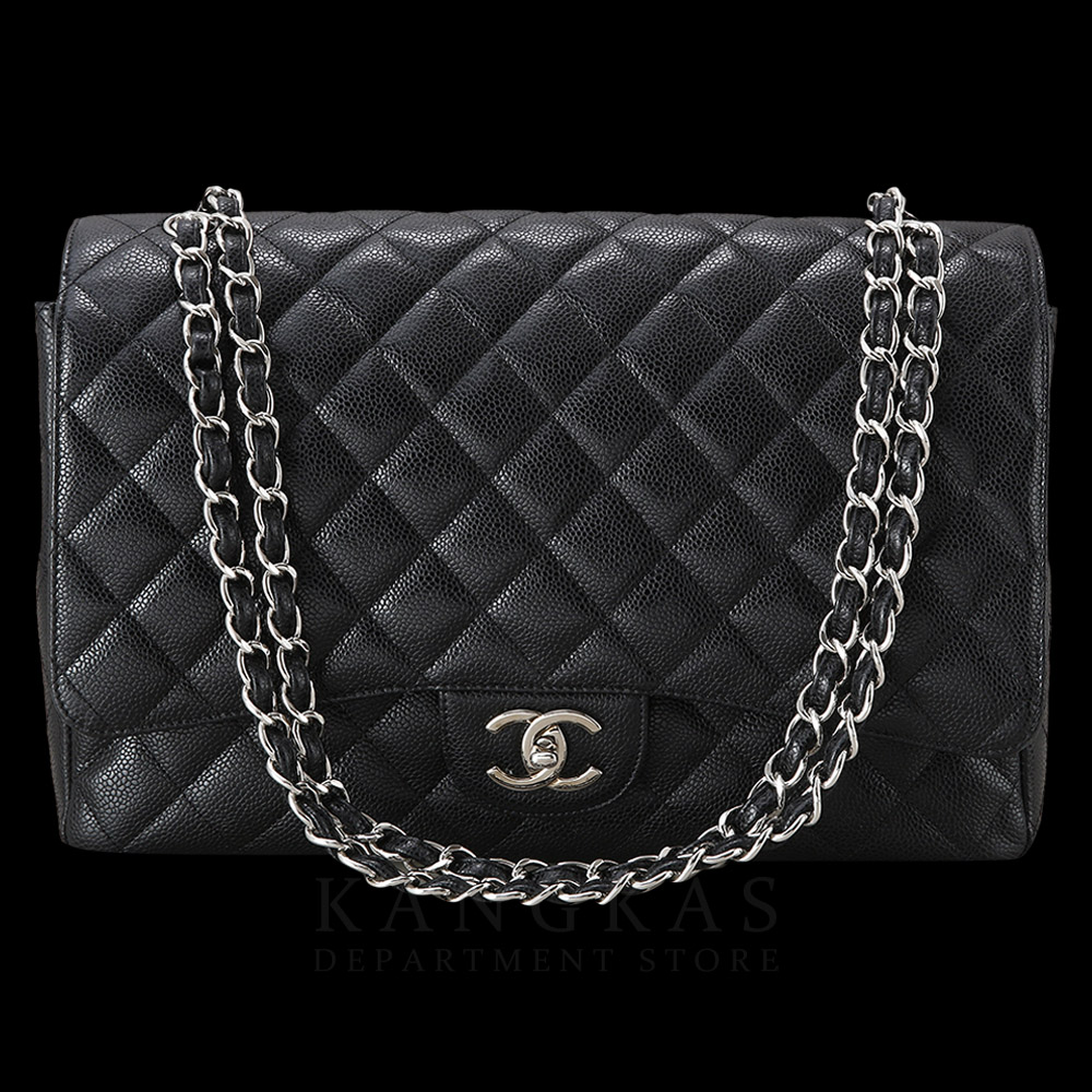 CHANEL(USED)샤넬 클래식 캐비어 맥시 블랙