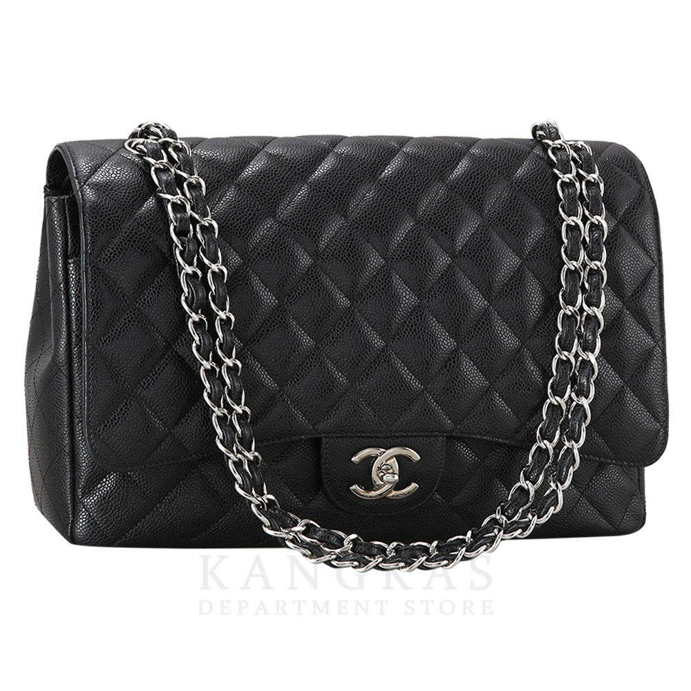 CHANEL(USED)샤넬 클래식 캐비어 맥시 블랙