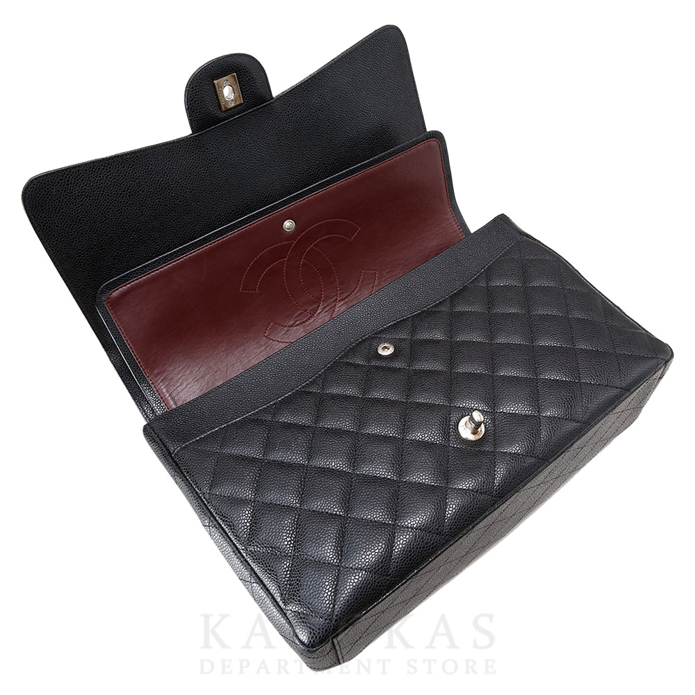 CHANEL(USED)샤넬 클래식 캐비어 맥시 블랙