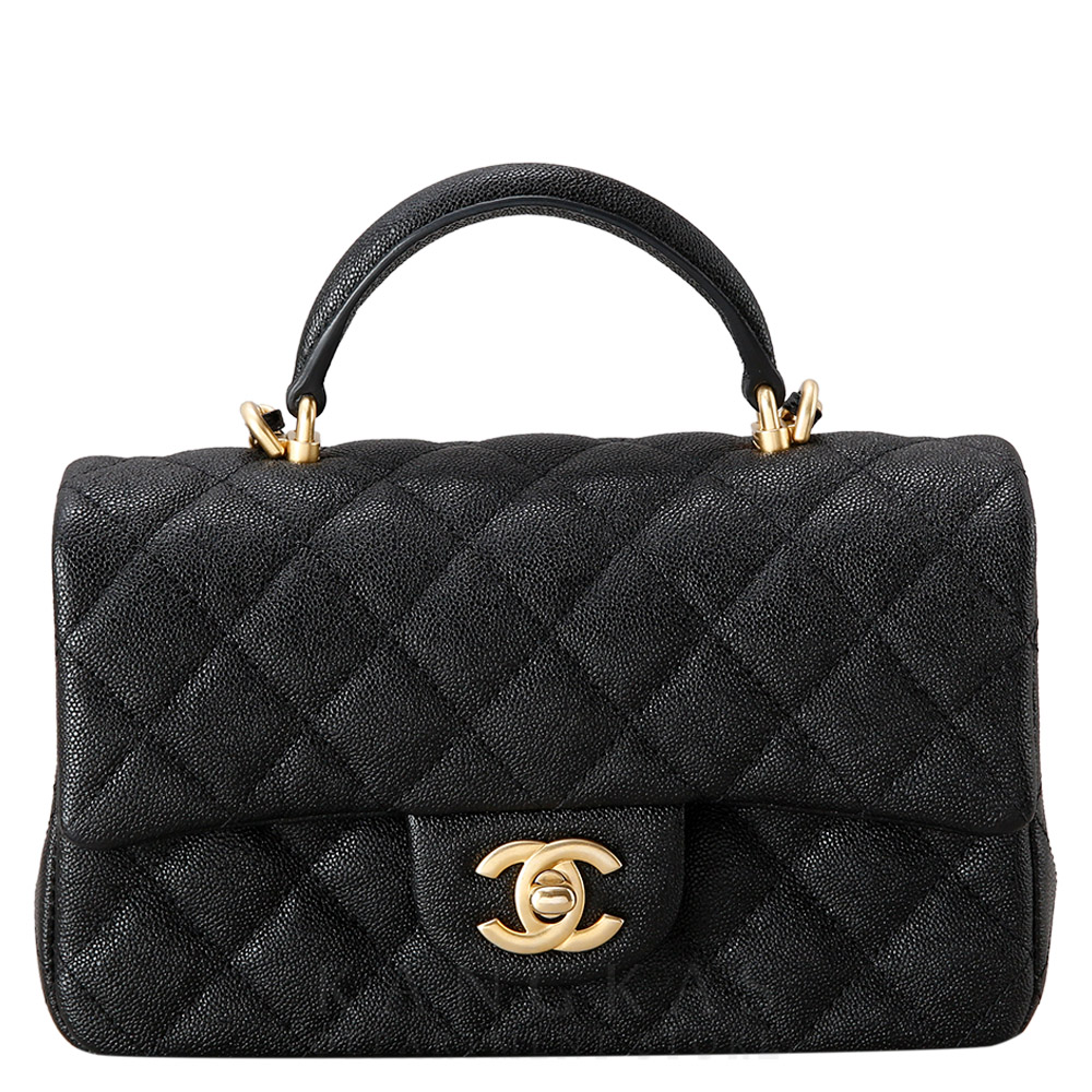 CHANEL(USED)샤넬 캐비어 클래식 뉴미니 탑핸들