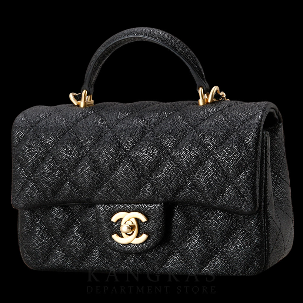 CHANEL(USED)샤넬 캐비어 클래식 뉴미니 탑핸들