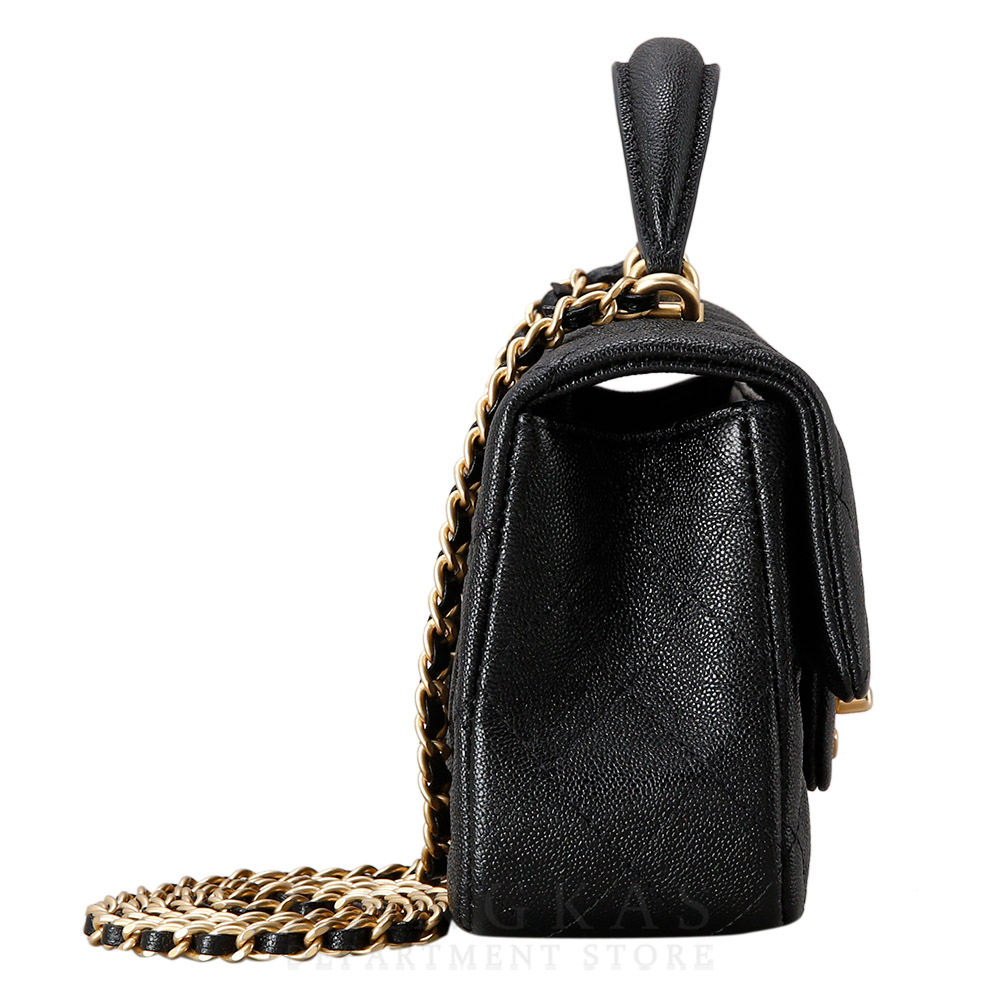 CHANEL(USED)샤넬 캐비어 클래식 뉴미니 탑핸들