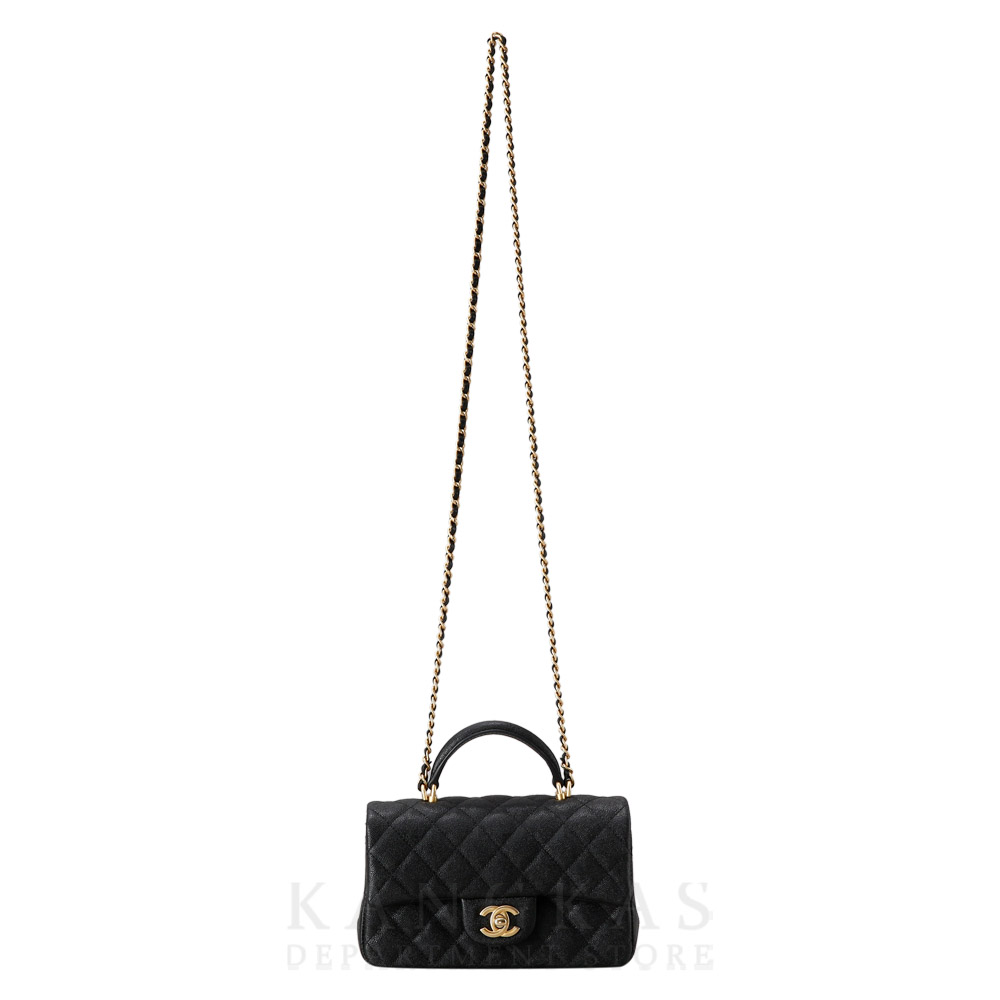 CHANEL(USED)샤넬 캐비어 클래식 뉴미니 탑핸들
