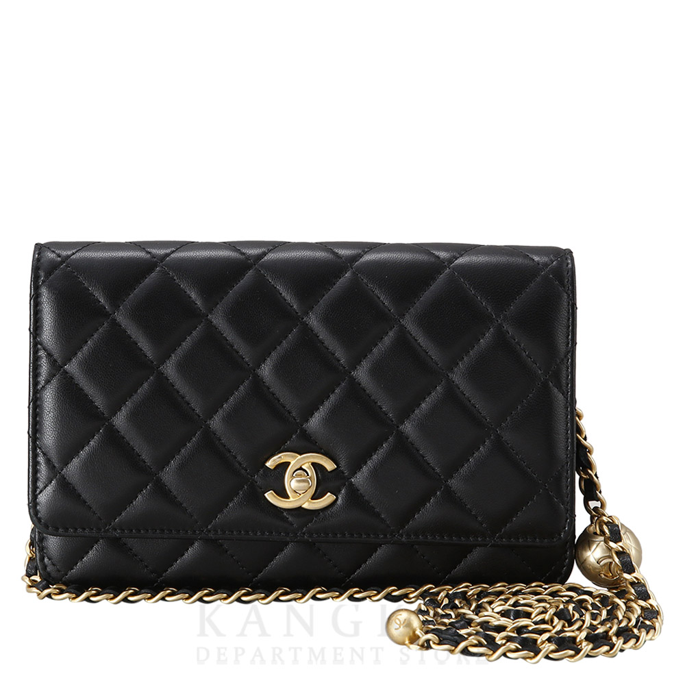 CHANEL(USED)샤넬 램스킨 골든볼 WOC 미니 크로스백