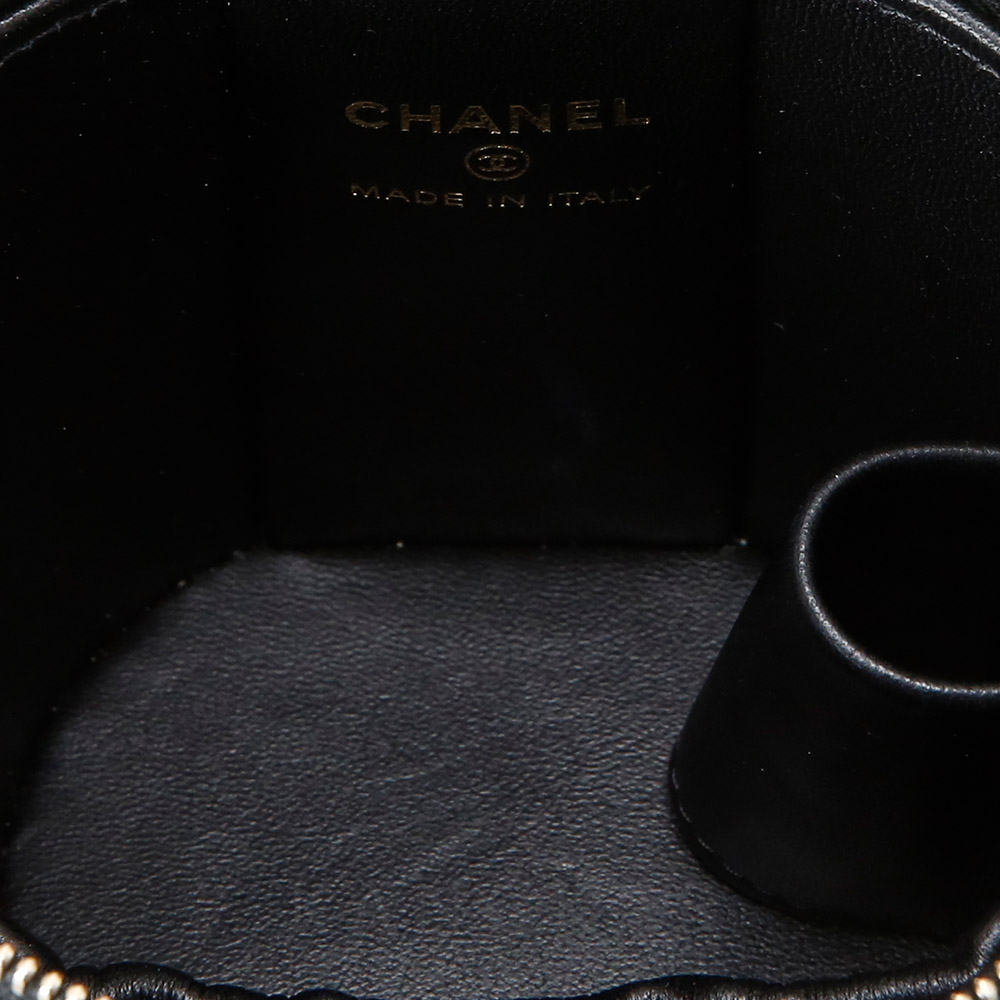 CHANEL(USED)샤넬 AP2873 코스메틱 원형 베니티 탑핸들