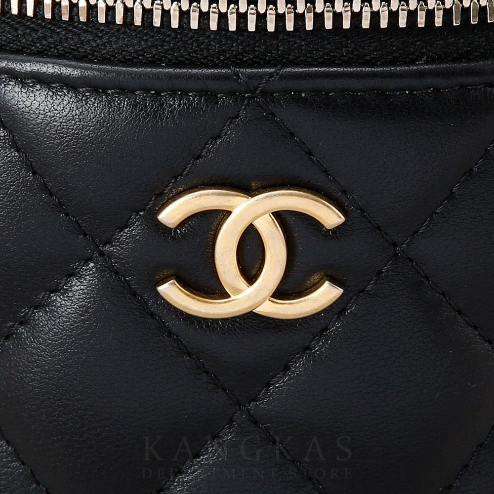 CHANEL(USED)샤넬 AP2873 코스메틱 원형 베니티 탑핸들